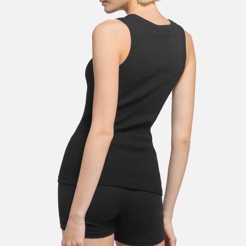 Tank Top Cotton Black