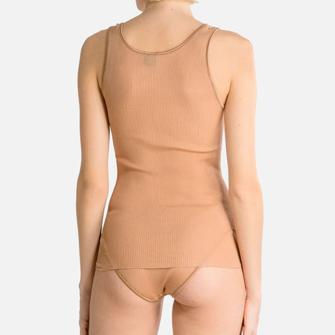 Tank Top Silk Rib Caramel