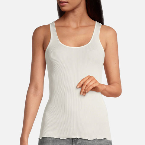 Tank Top Silk Rib Ivory