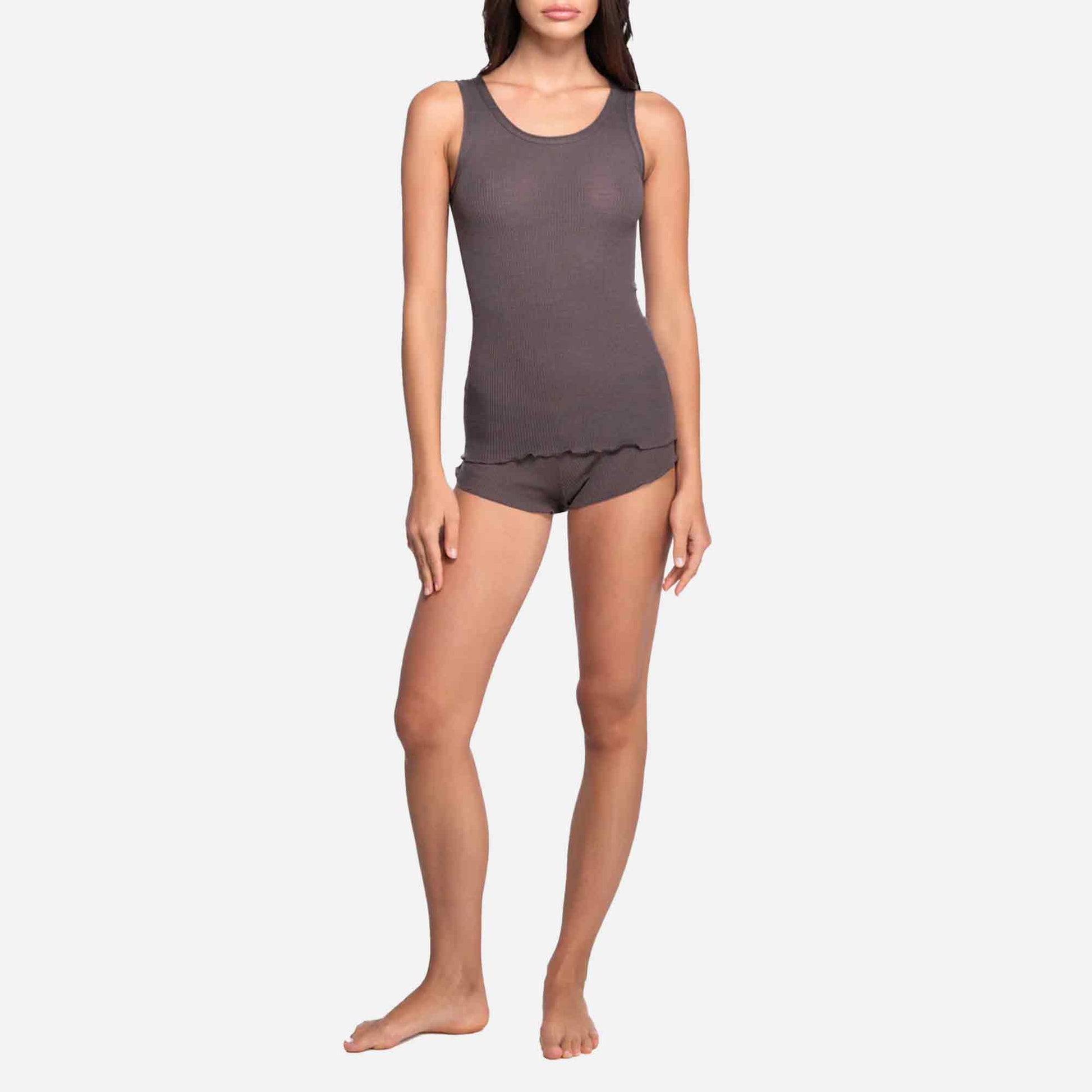 Tank Top Wool/Silk Taupe