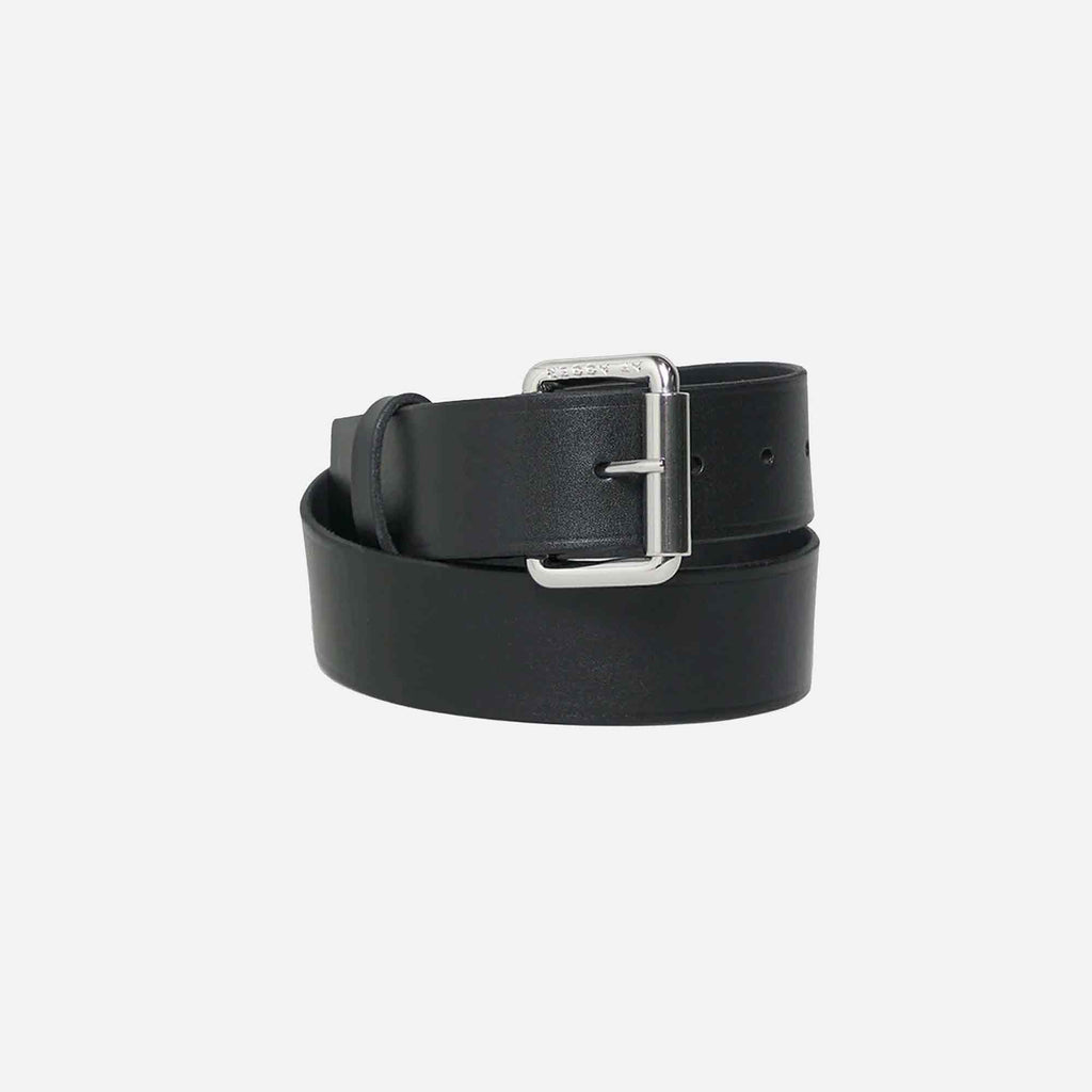 Leather Belt Wide Black
