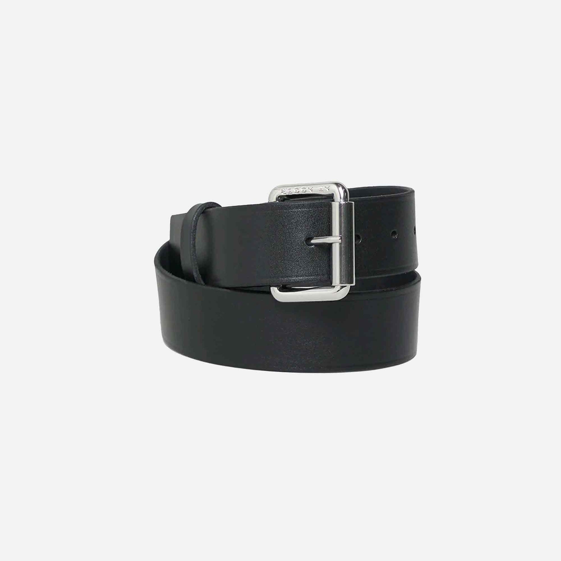 Leather Belt Wide Black