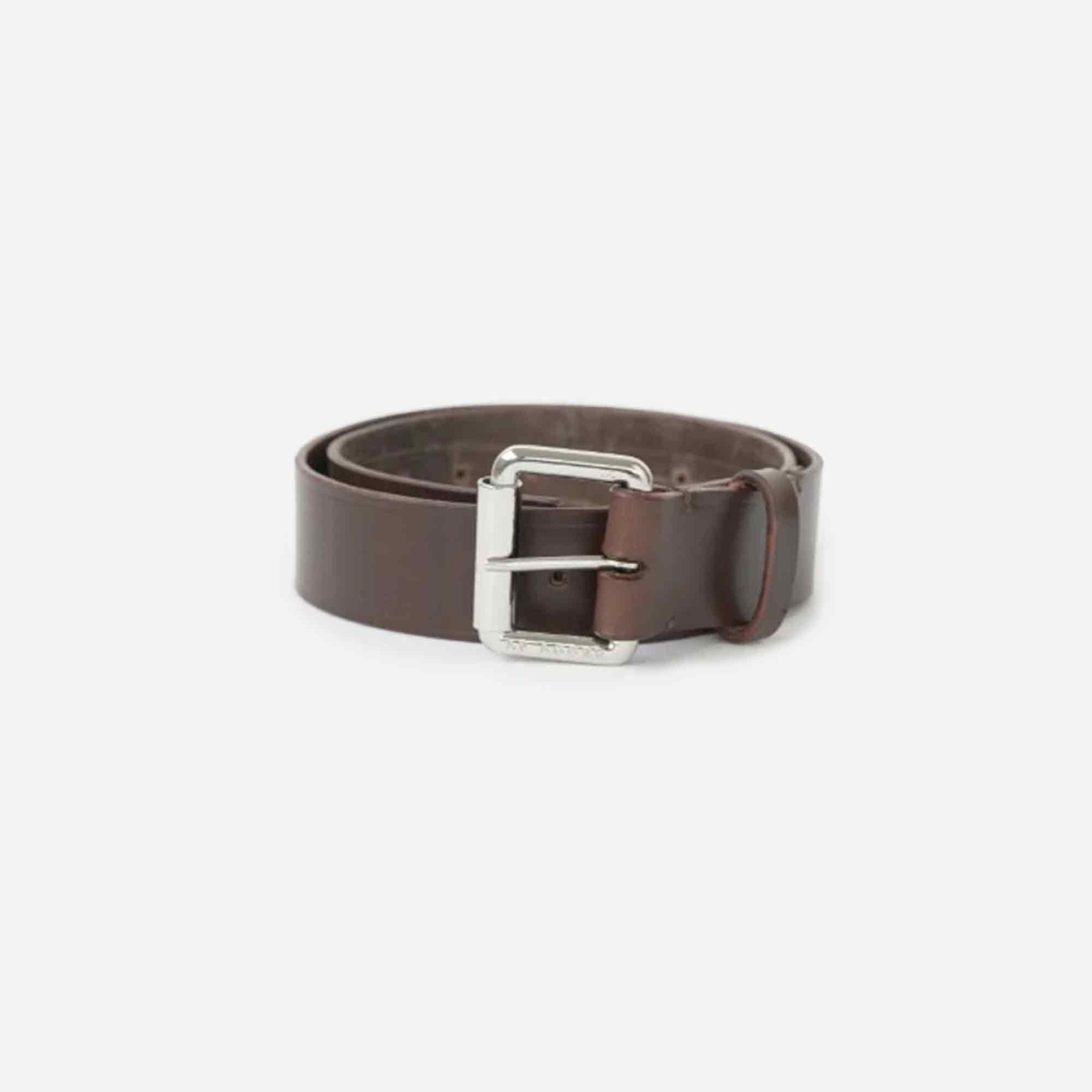 Tärnsjö Belt Wide Logo Buckle Dark Brown