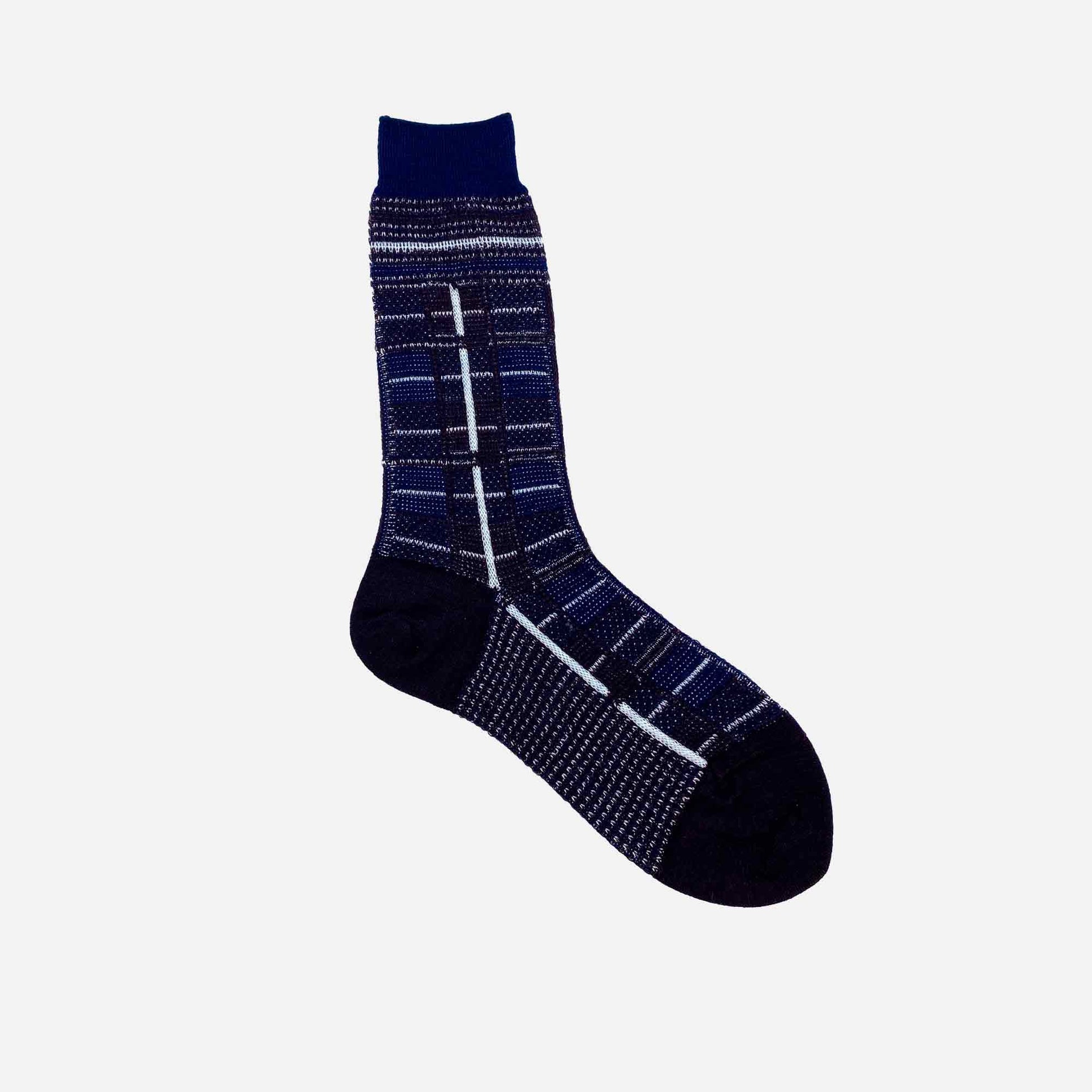 Tartan Check Socks Wine