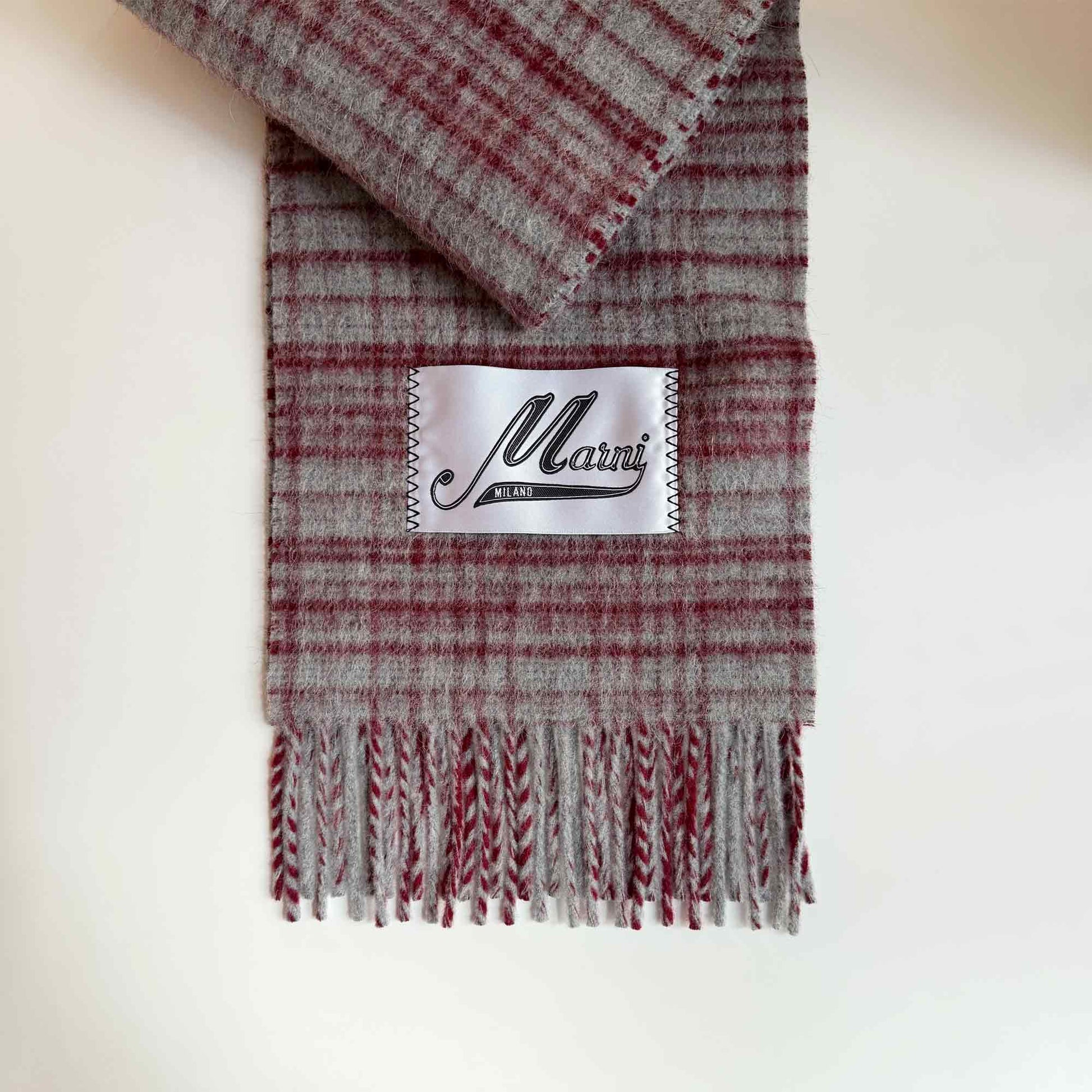 Tartan Checked Scarf Brandy
