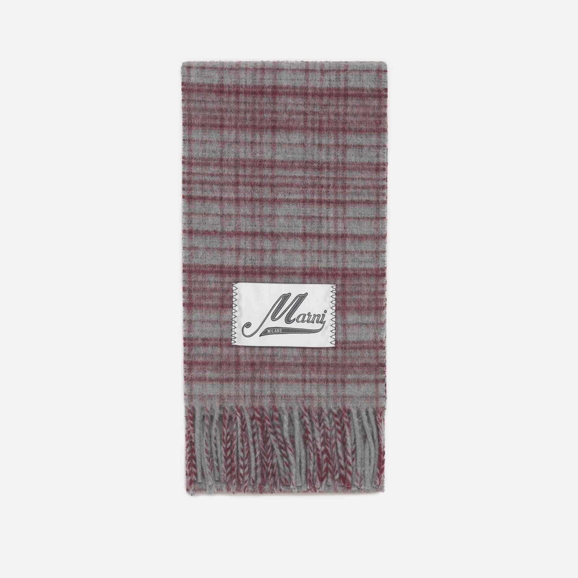 Tartan Checked Scarf Brandy