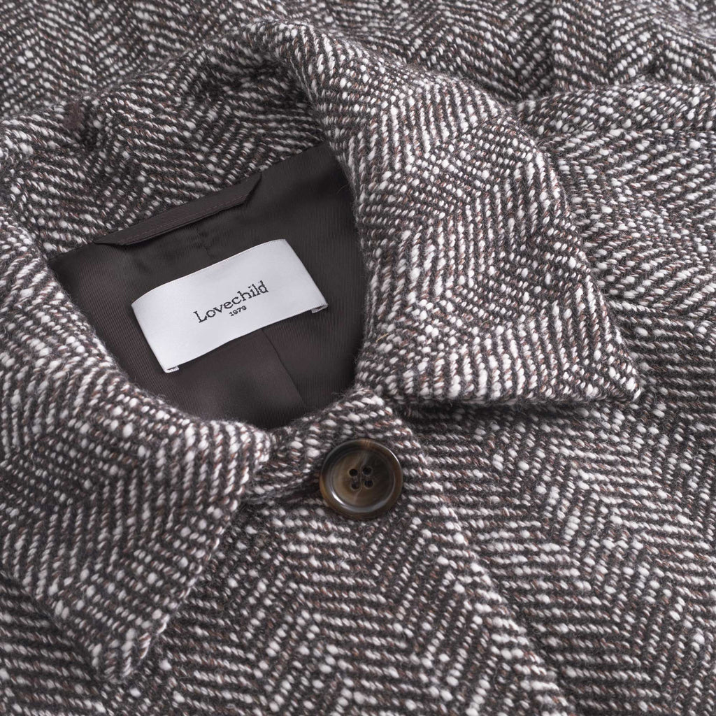 Taylor Coat Herringbone Brown