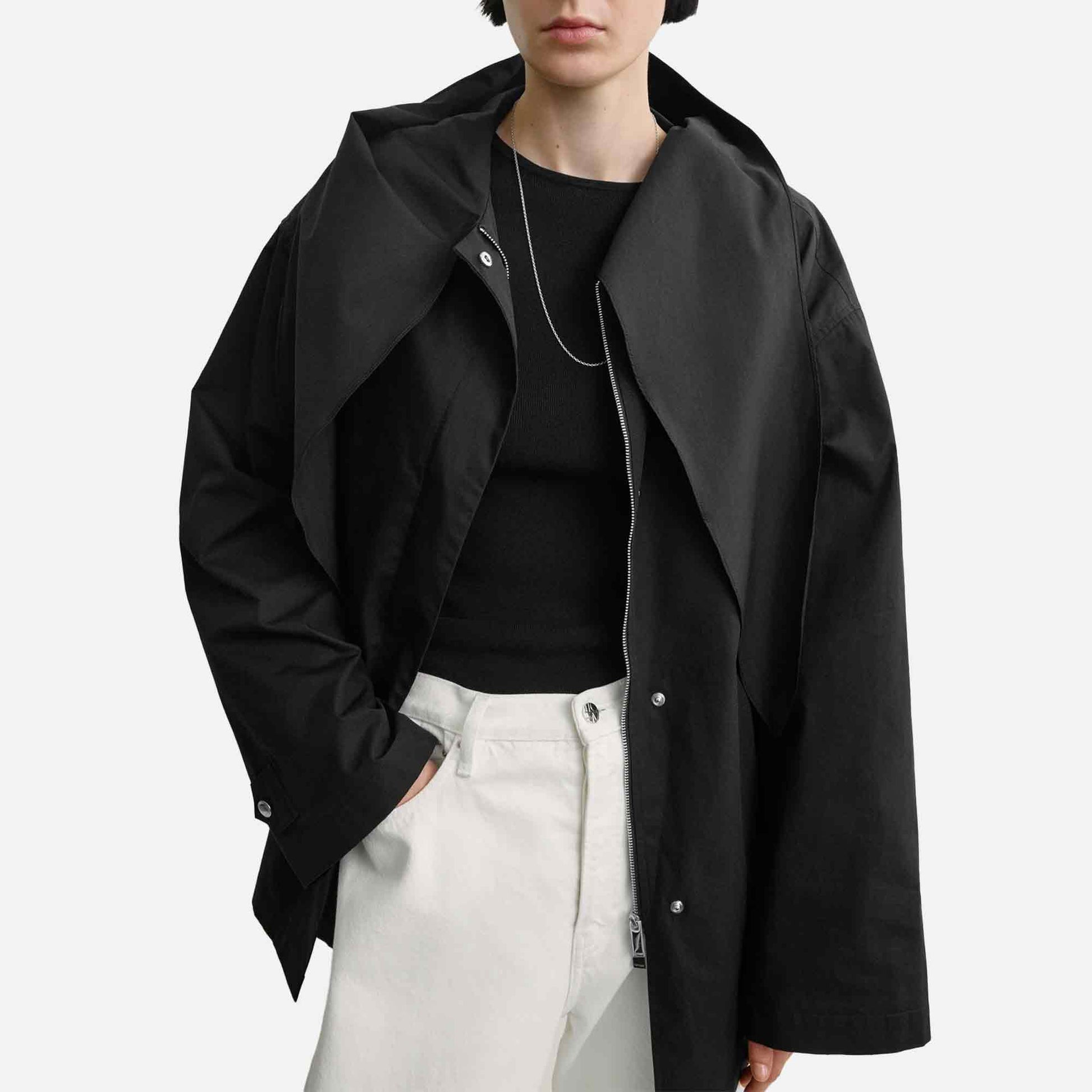 Technical Scarf Jacket Black