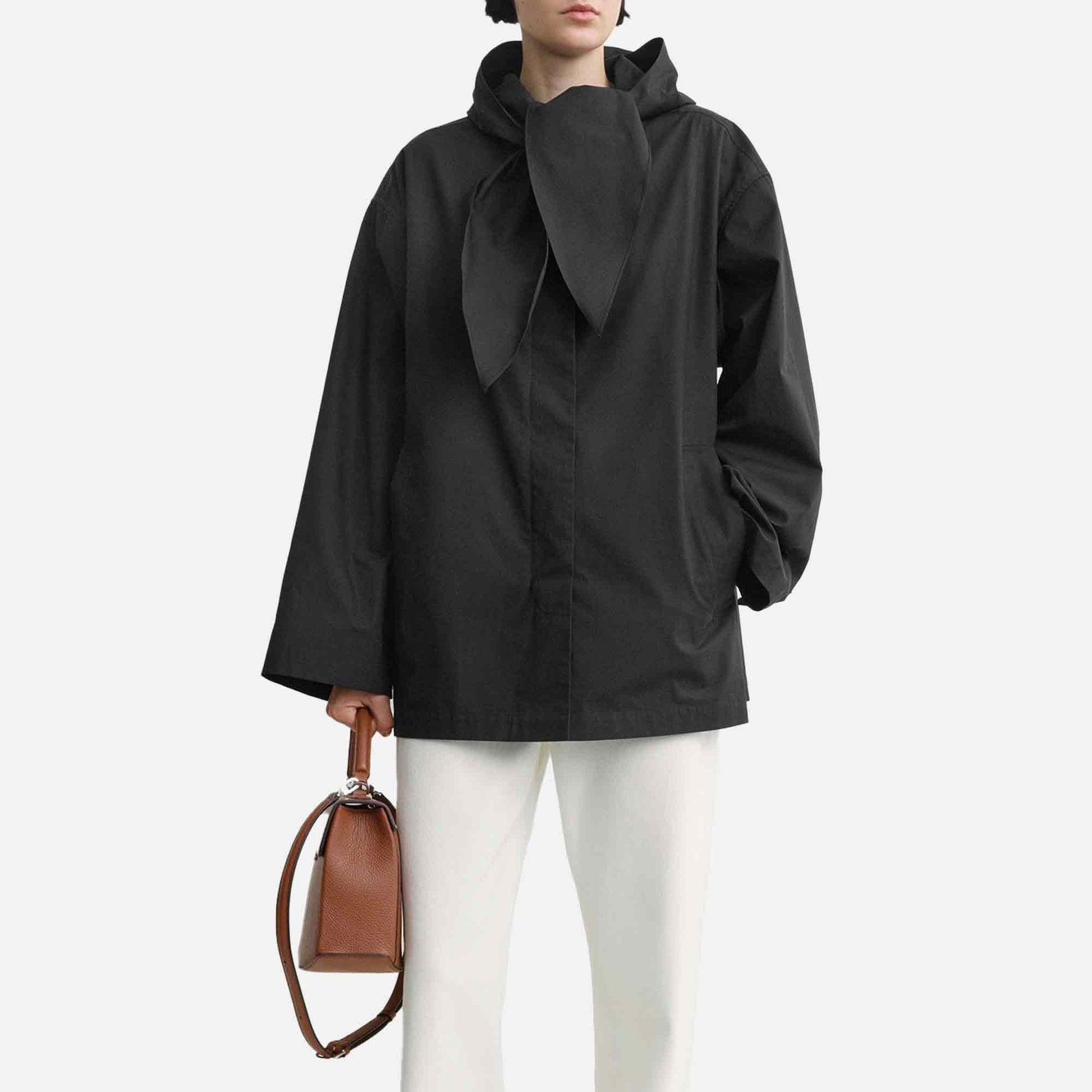 Technical Scarf Jacket Black