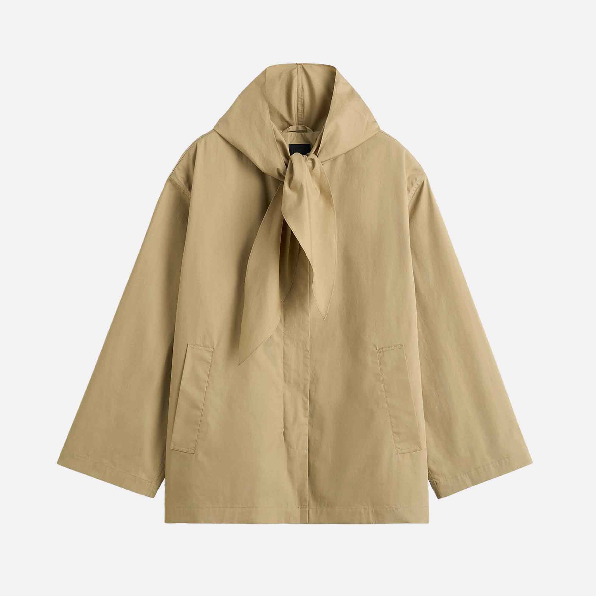 Technical Scarf Jacket Cashew