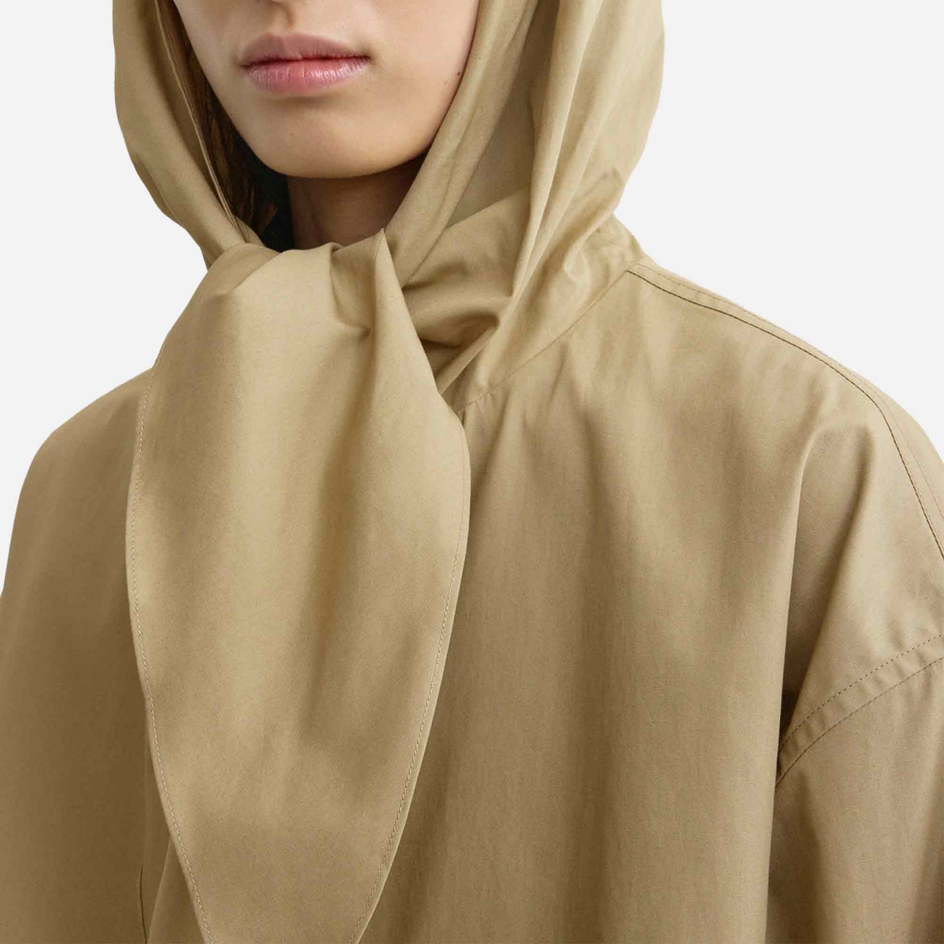 Technical Scarf Jacket Cashew