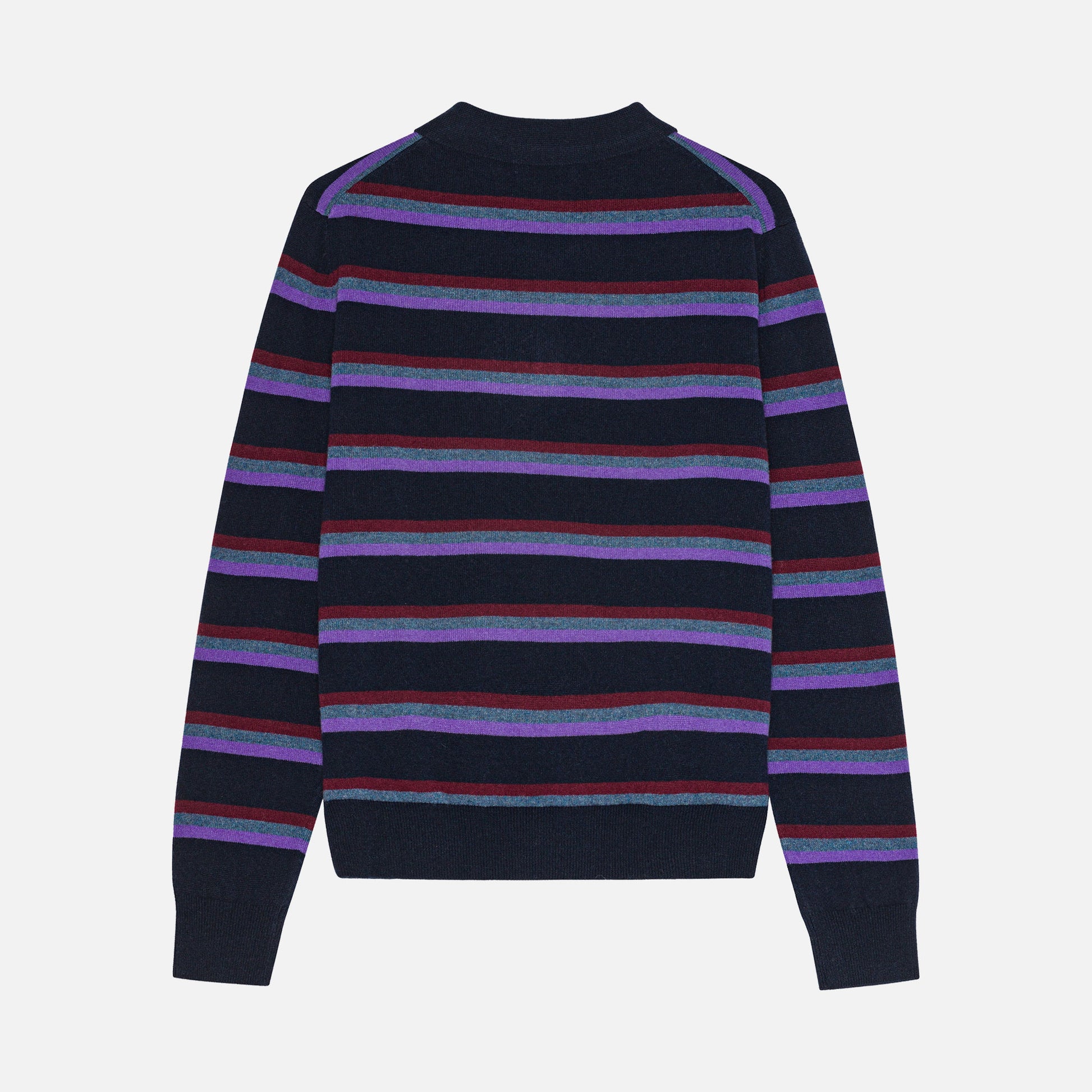 Ted Cashmere Polo Stripe Navy