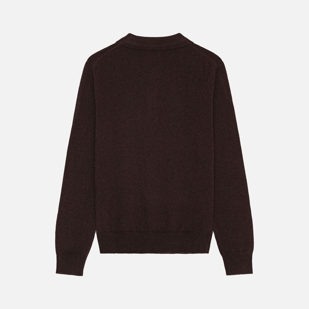 Ted Cashmere Polo Dark Brown