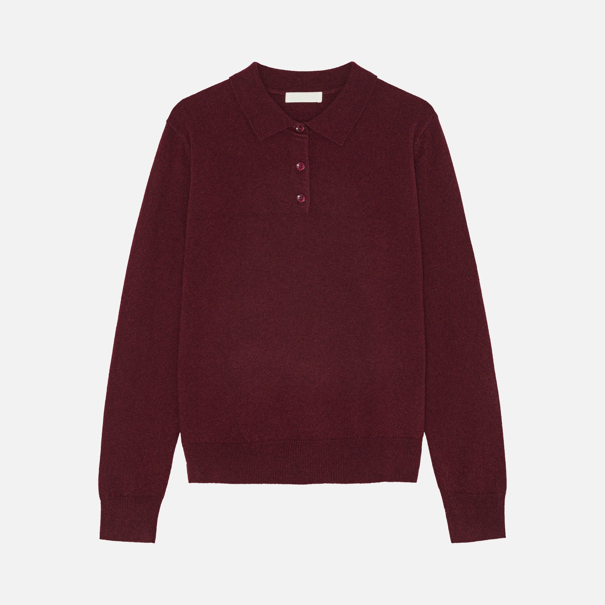 Ted Cashmere Polo Burgundy