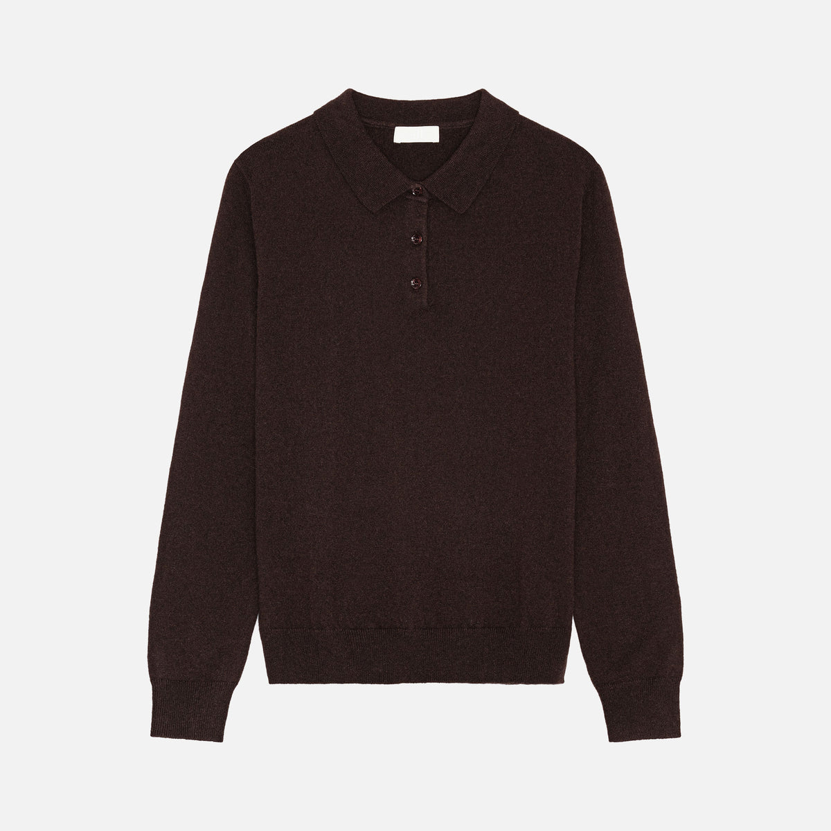 Ted Cashmere Polo Dark Brown
