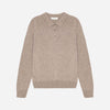 Ted Cashmere Polo Light Brown Melange
