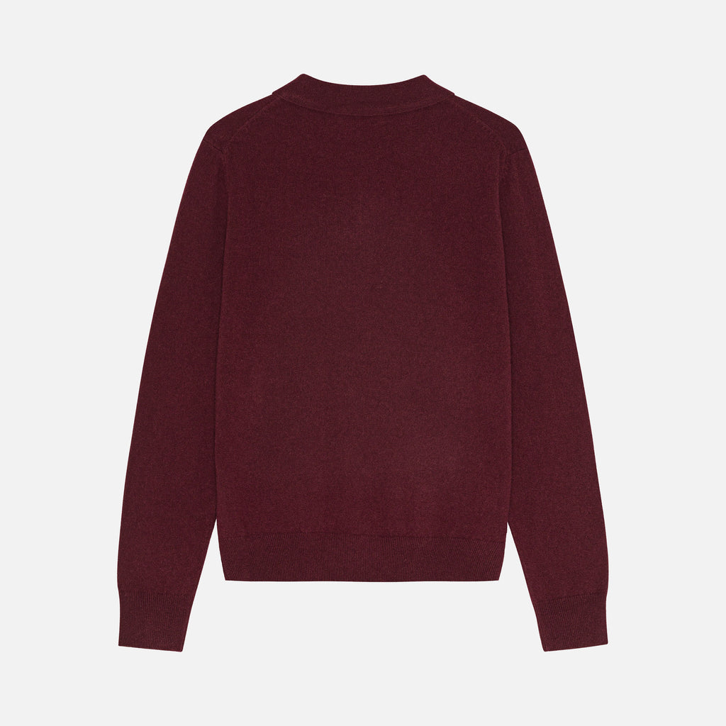 Ted Cashmere Polo Burgundy