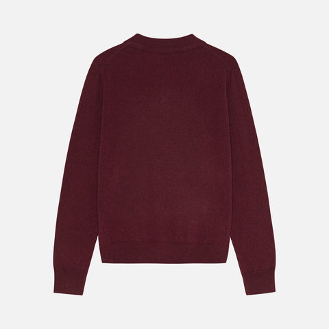 Ted Cashmere Polo Burgundy