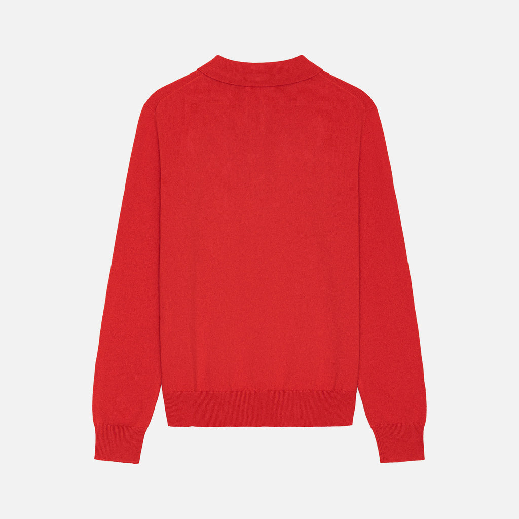 Ted Cashmere Polo Lava Red