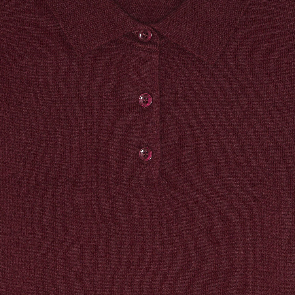 Ted Cashmere Polo Burgundy