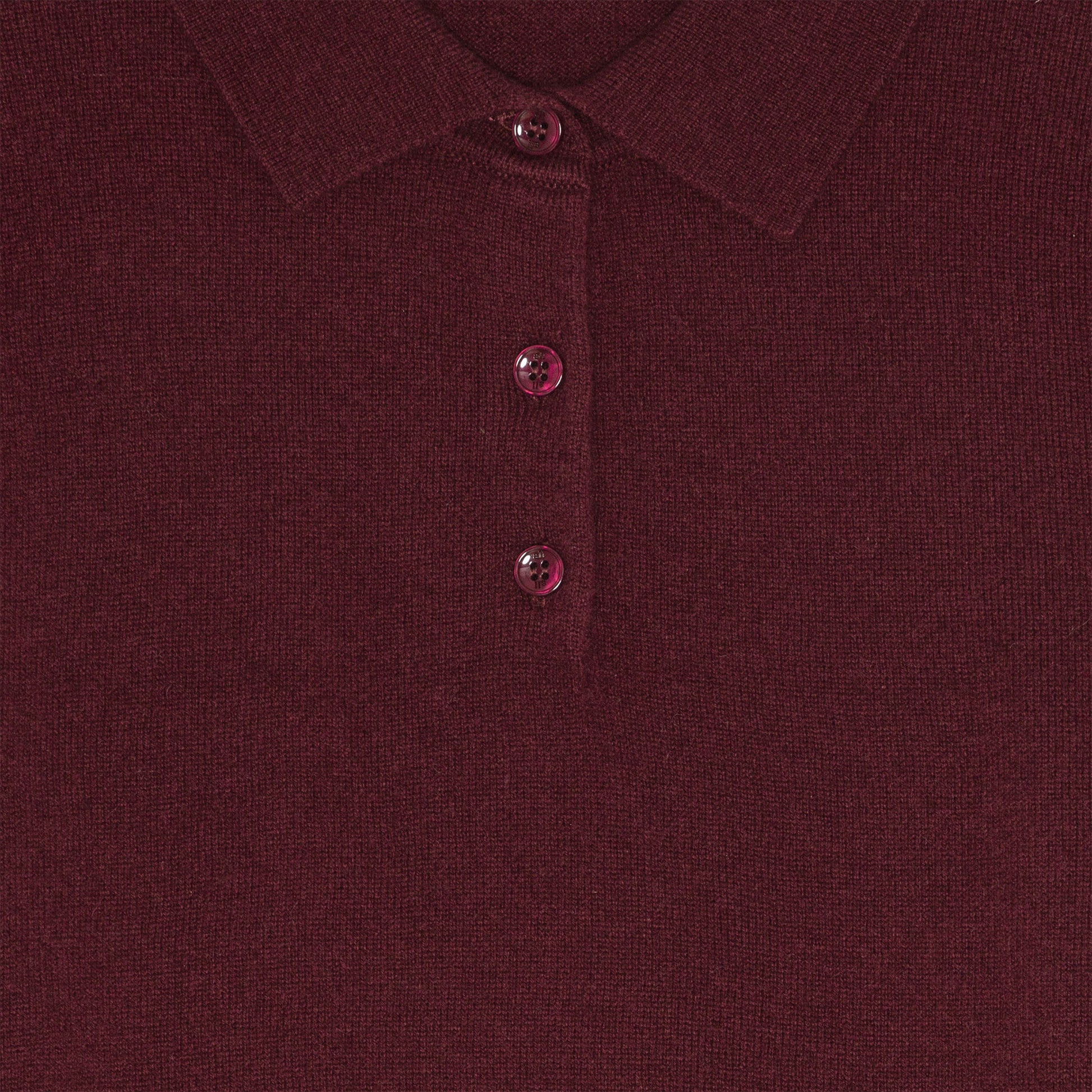 Ted Cashmere Polo Burgundy