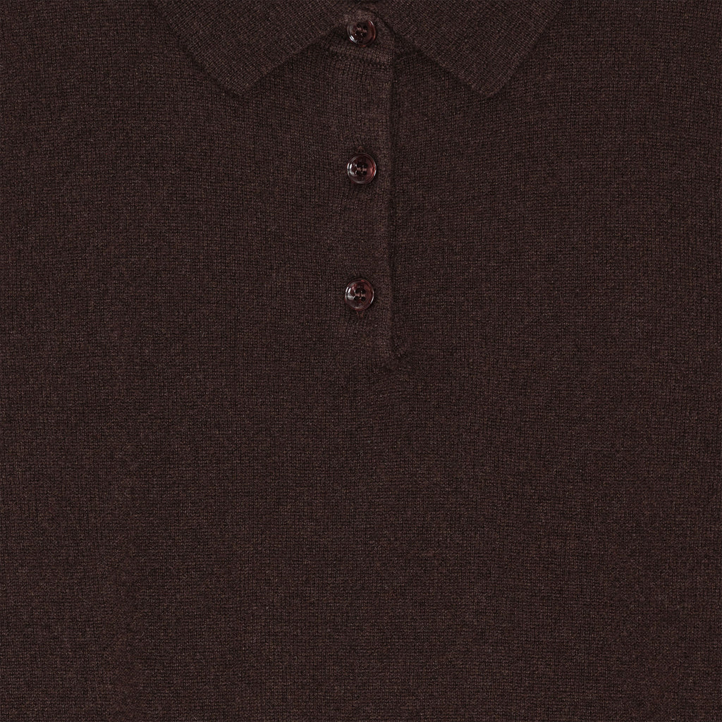 Ted Cashmere Polo Dark Brown