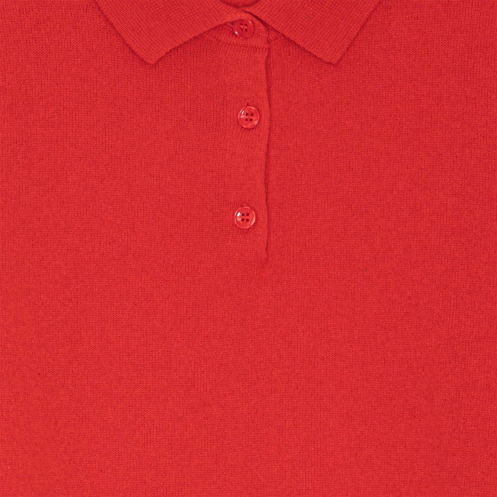 Ted Cashmere Polo Lava Red