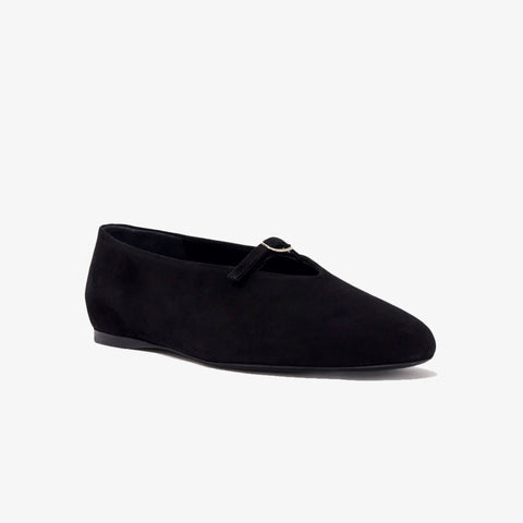 Tee Mary Jane Flats Suede Black