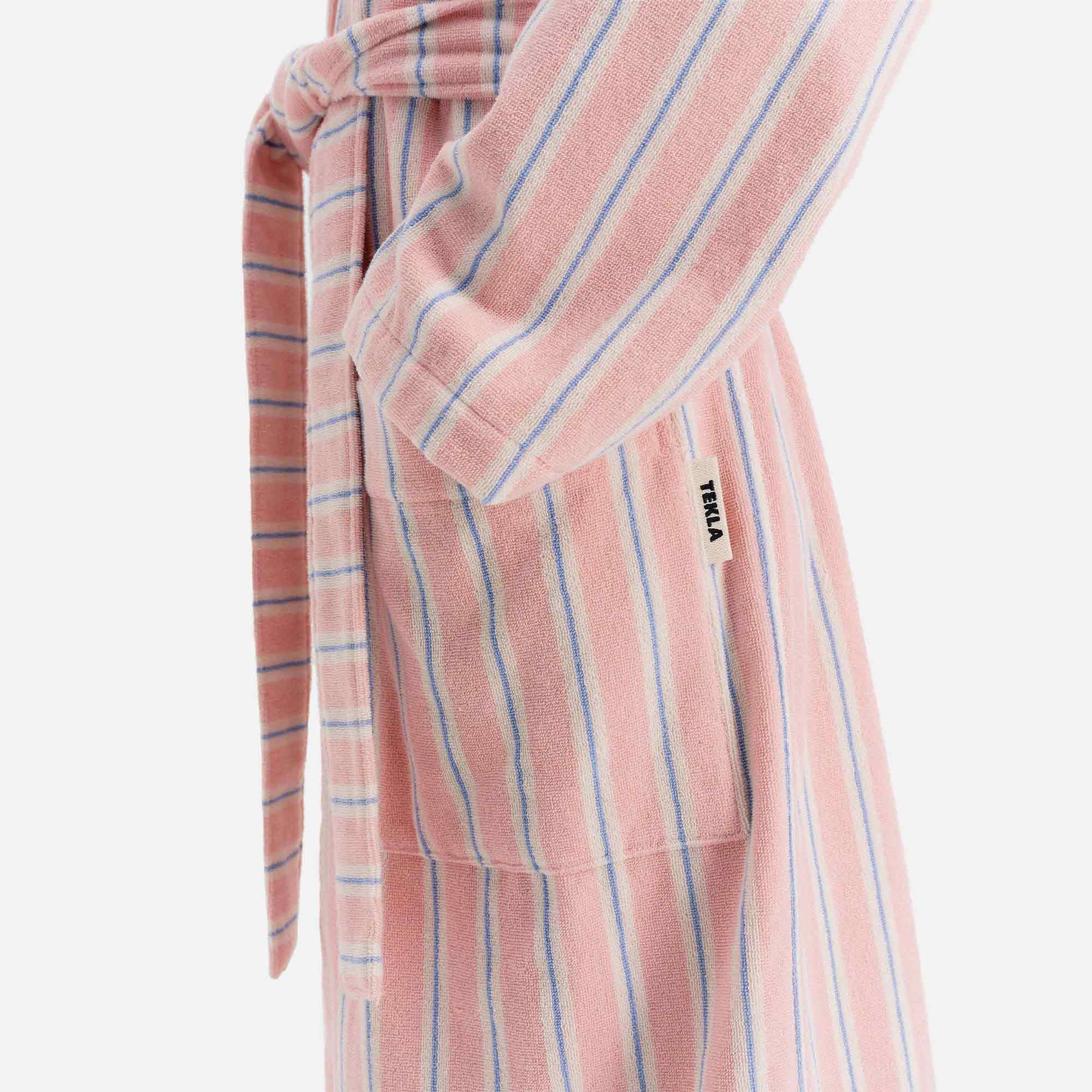 Hooded Bathrobe Candy Stripes