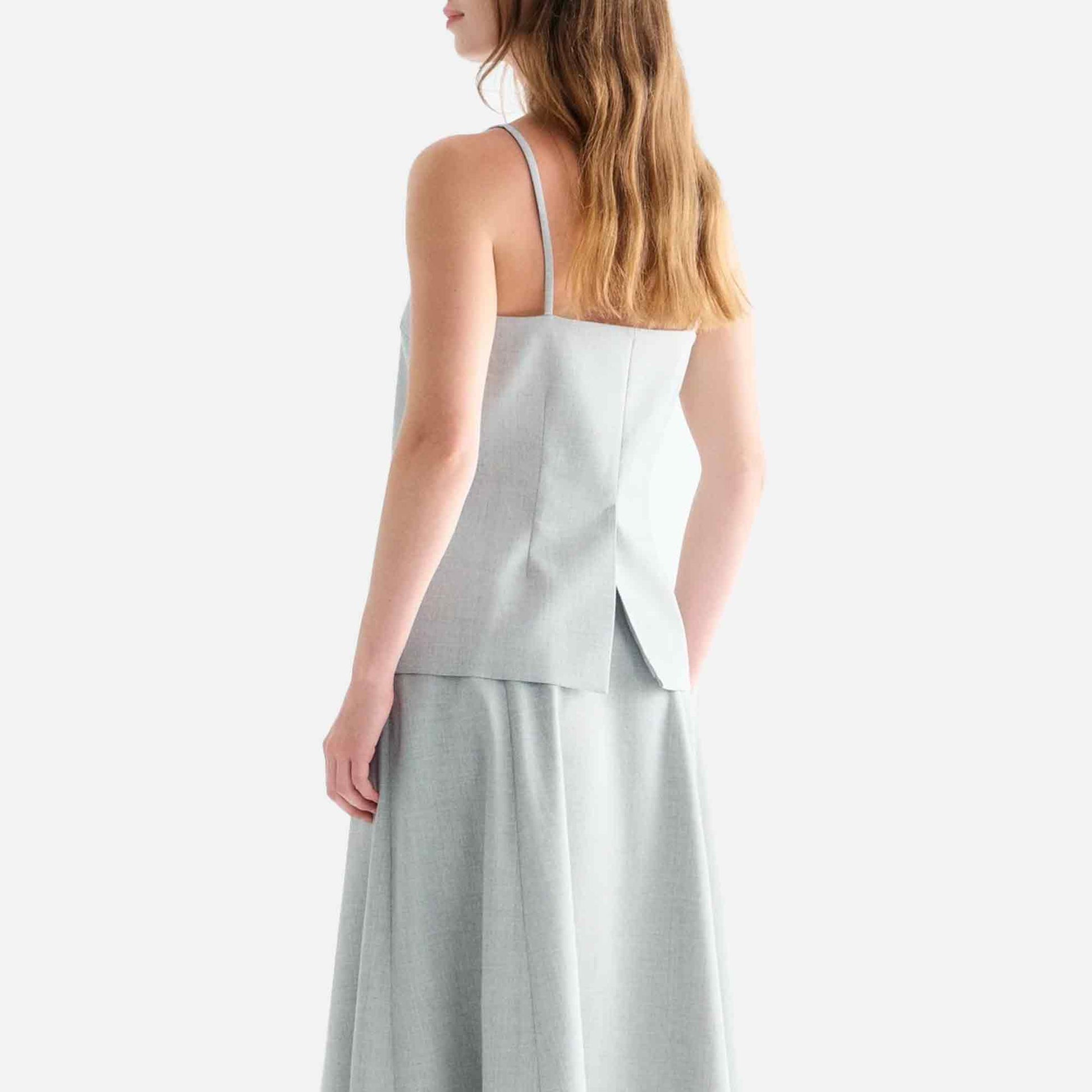 Thalia Top Light Grey Melange