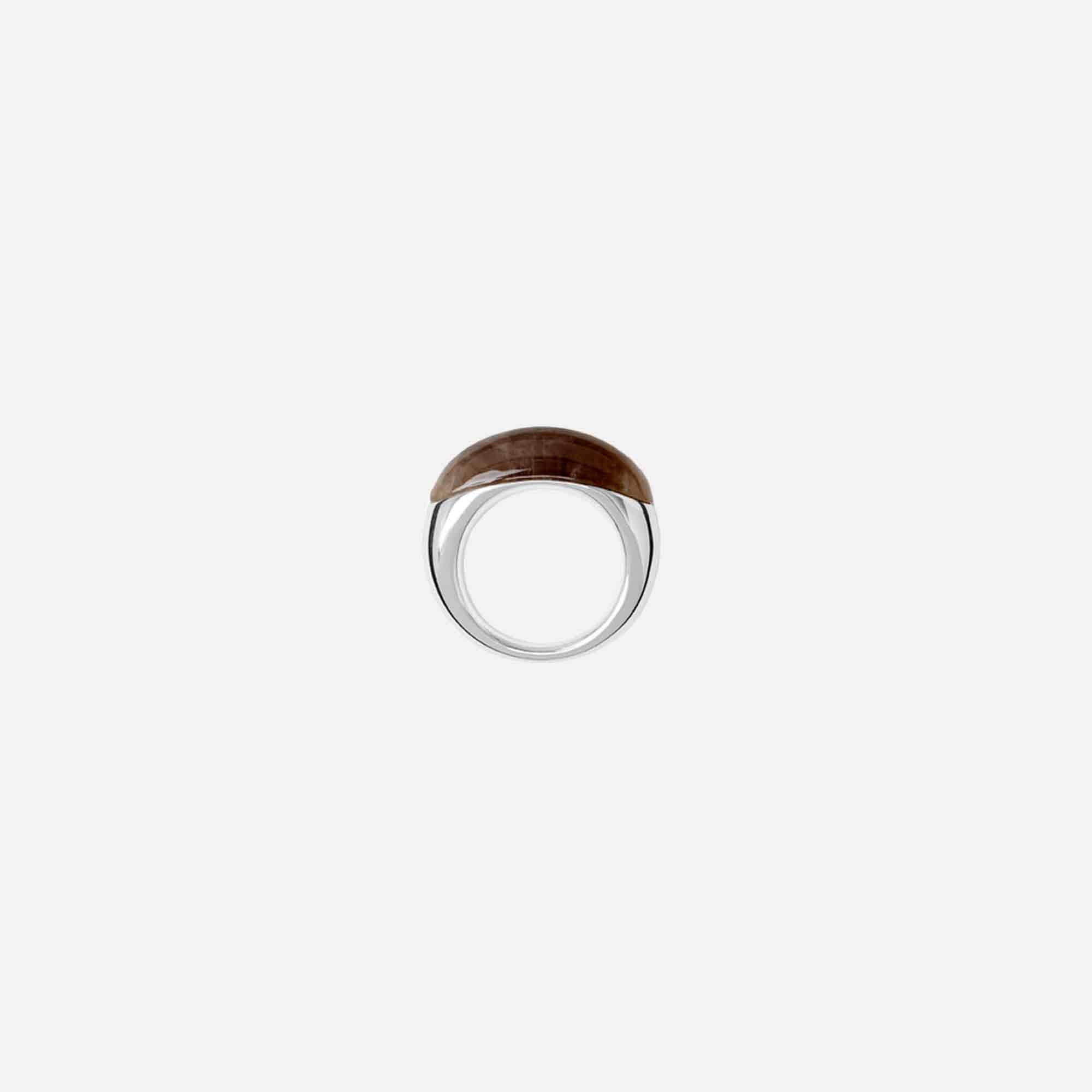 The Beatrice Ring Silver/Smoky Quartz