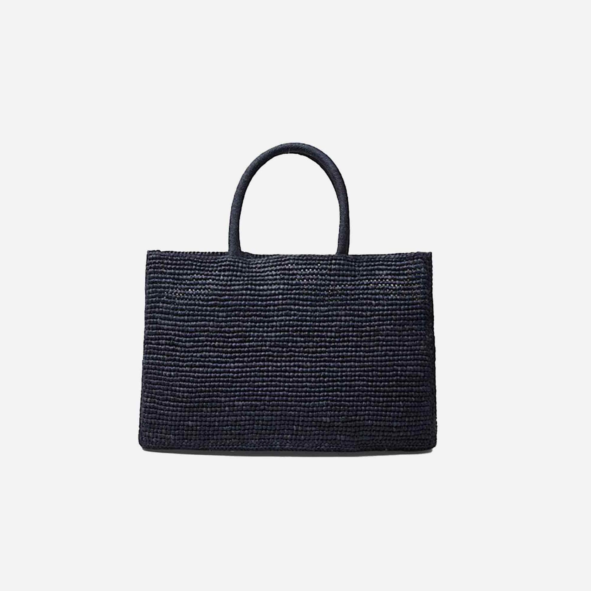 The Charlotte Raffia Bag Small Navy