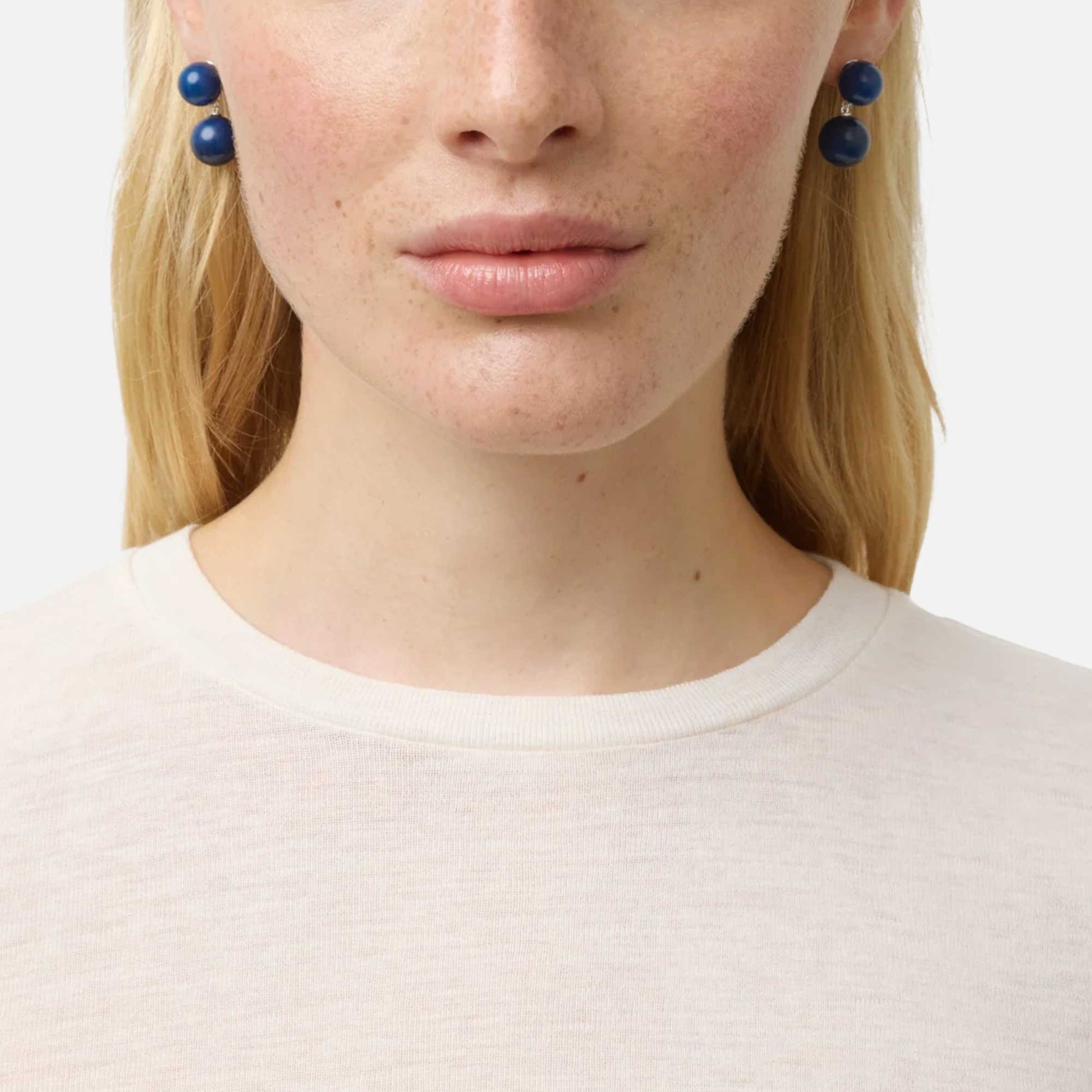 The Hannah Earrings Blue Dyed Jade