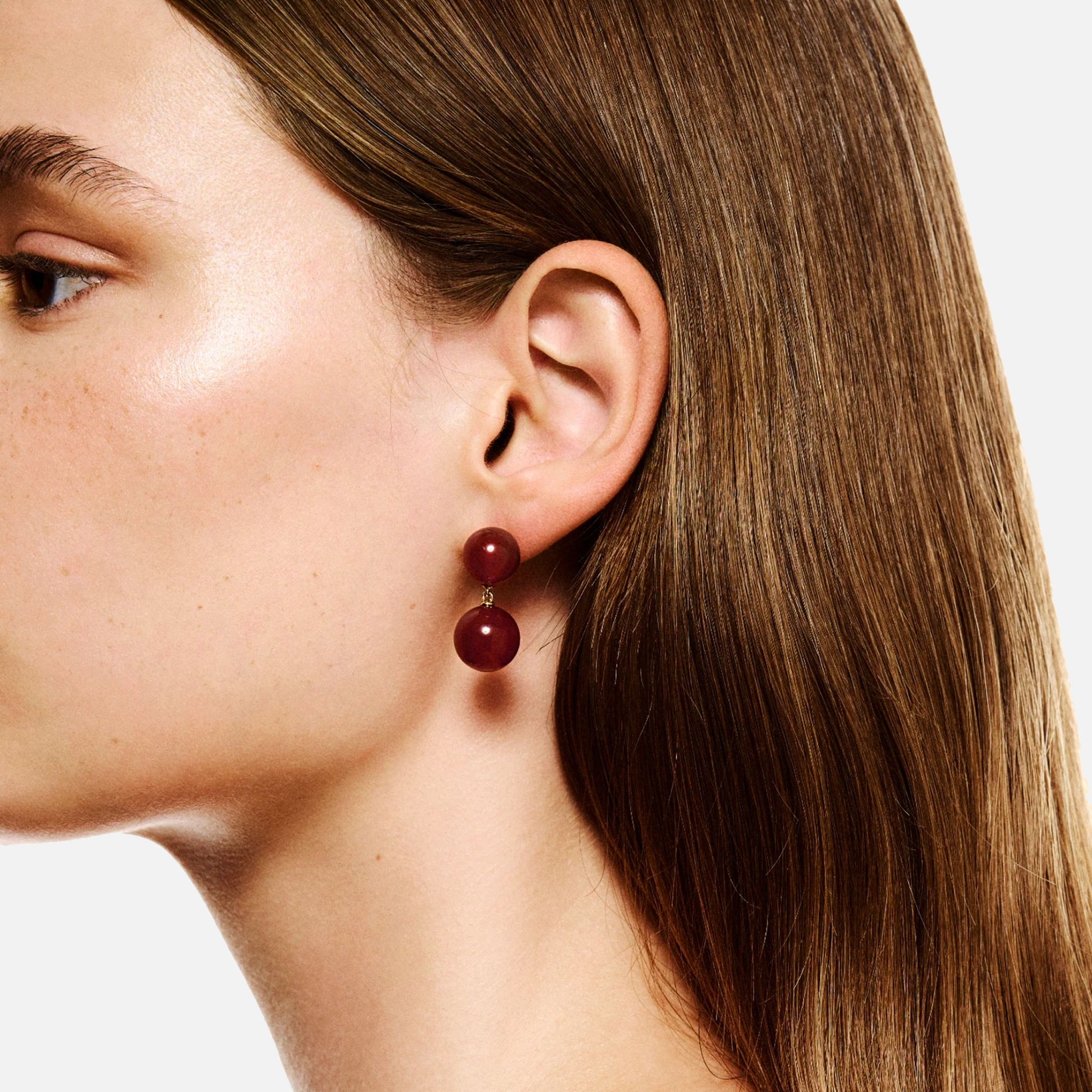 The Hannah Earrings Red Carnelian