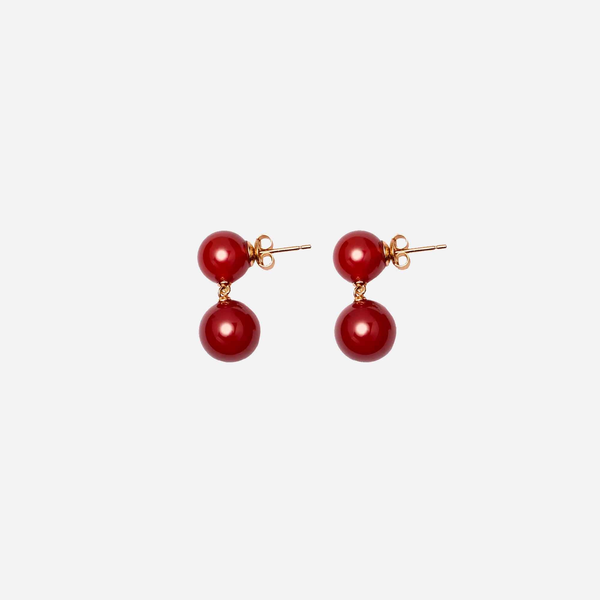The Hannah Earrings Red Carnelian