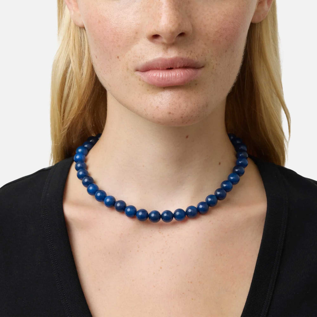 The Mary Necklace Blue Dyed Jade