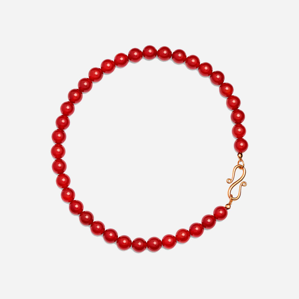The Mary Necklace Red Carnelian