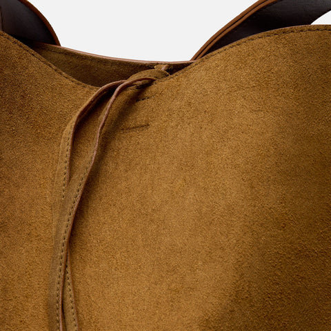 The Norma Tote Suede Maple Brown