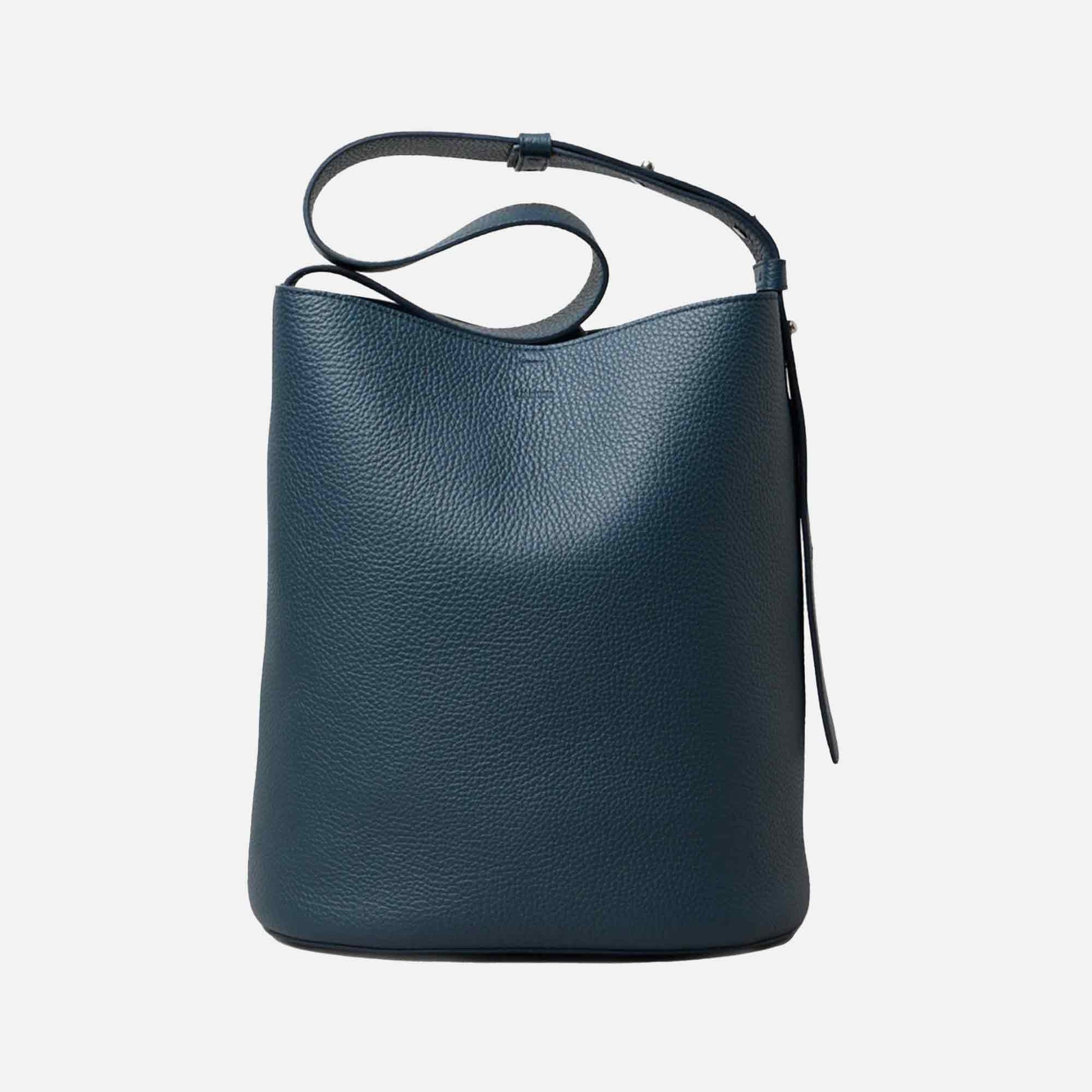 The Norma Tote Slate Blue Grosgrain