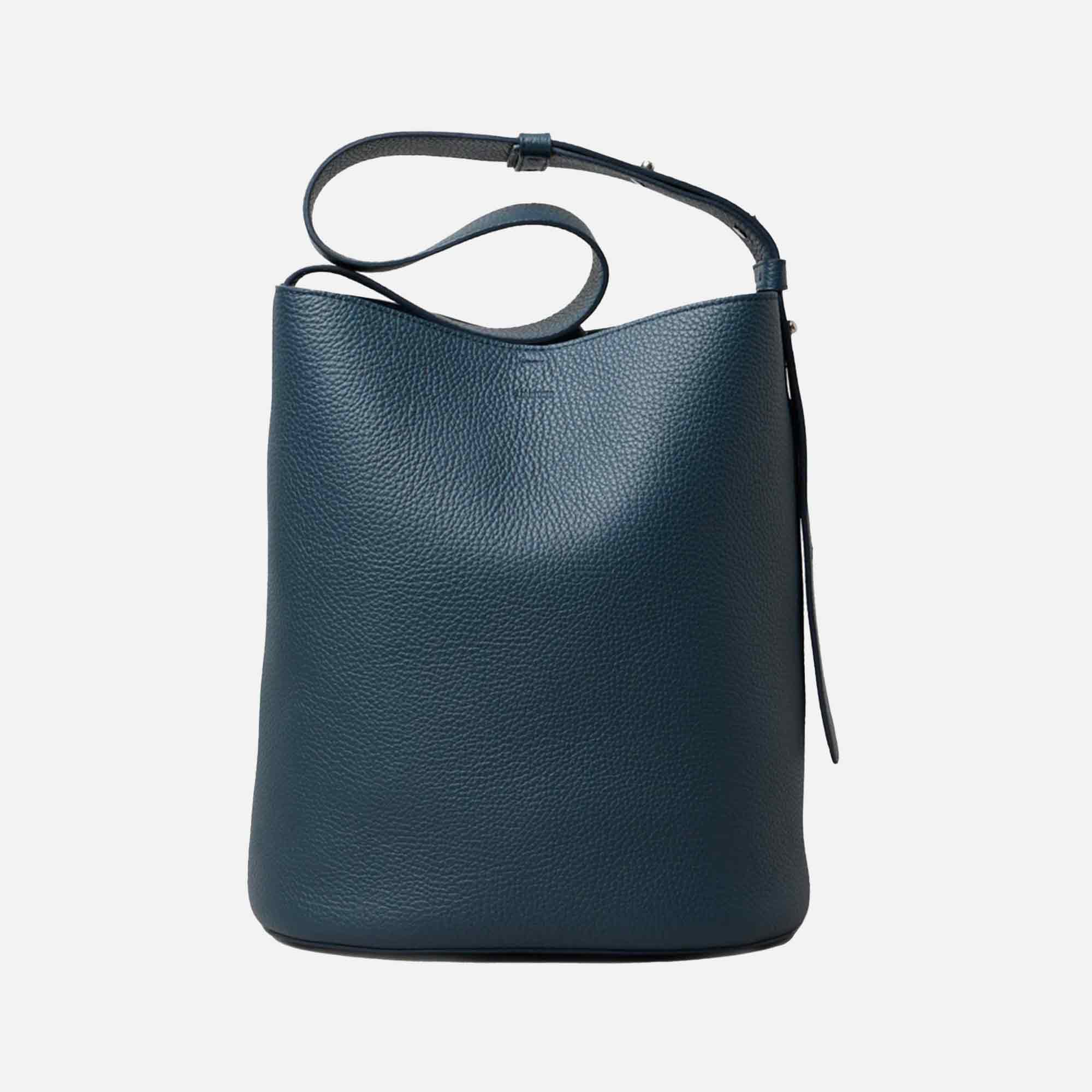 The Norma Tote Slate Blue Grosgrain