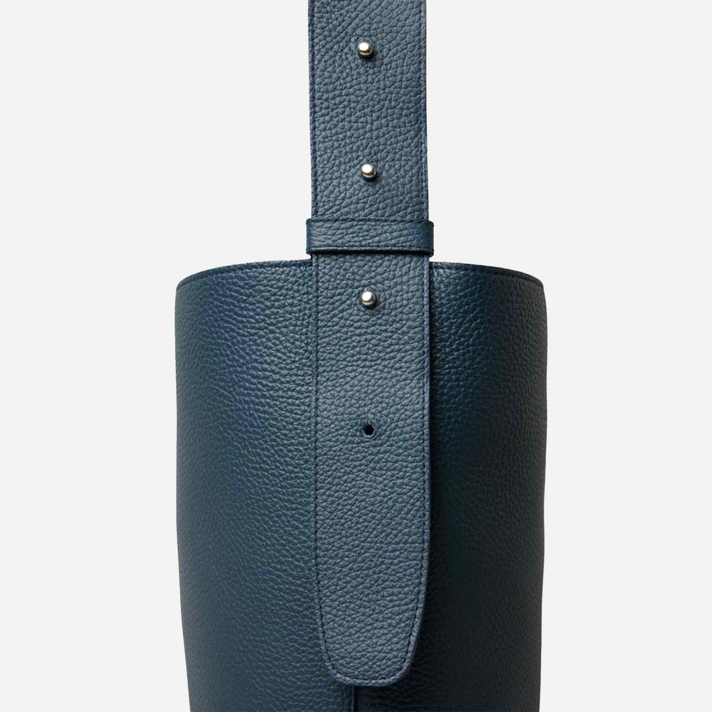 The Norma Tote Slate Blue Grosgrain