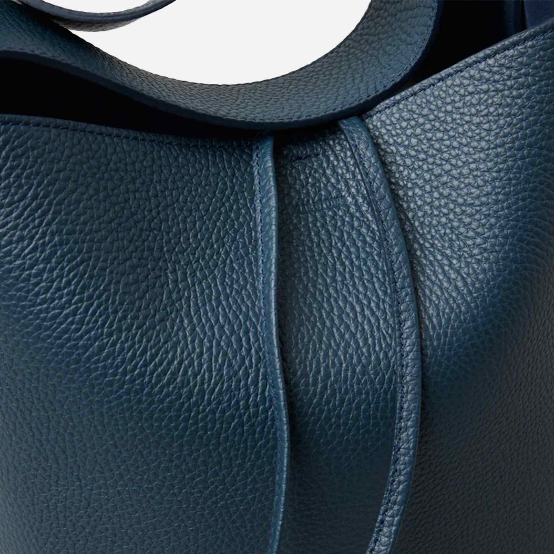 The Norma Tote Slate Blue Grosgrain