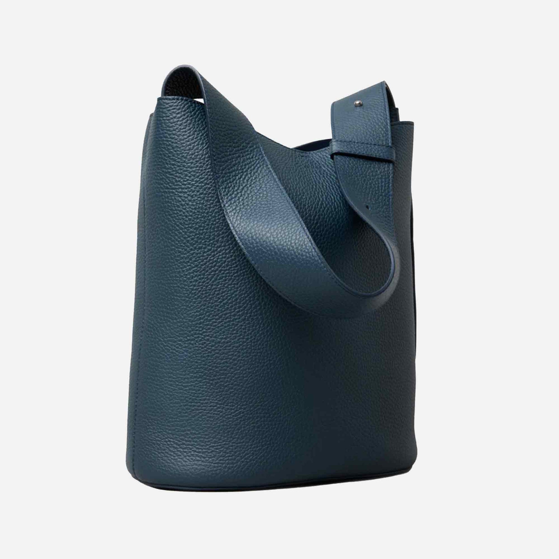 The Norma Tote Slate Blue Grosgrain