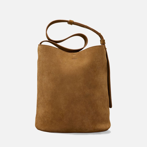 The Norma Tote Suede Maple Brown