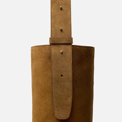 The Norma Tote Suede Maple Brown