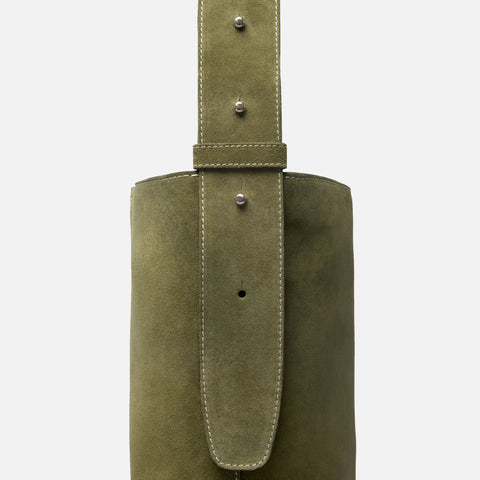 The Norma Tote Suede Moss Green