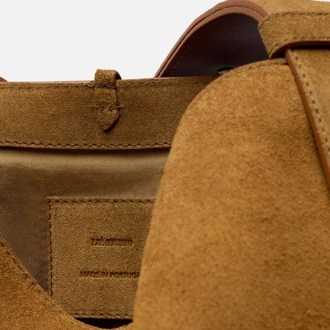 The Norma Tote Suede Maple Brown