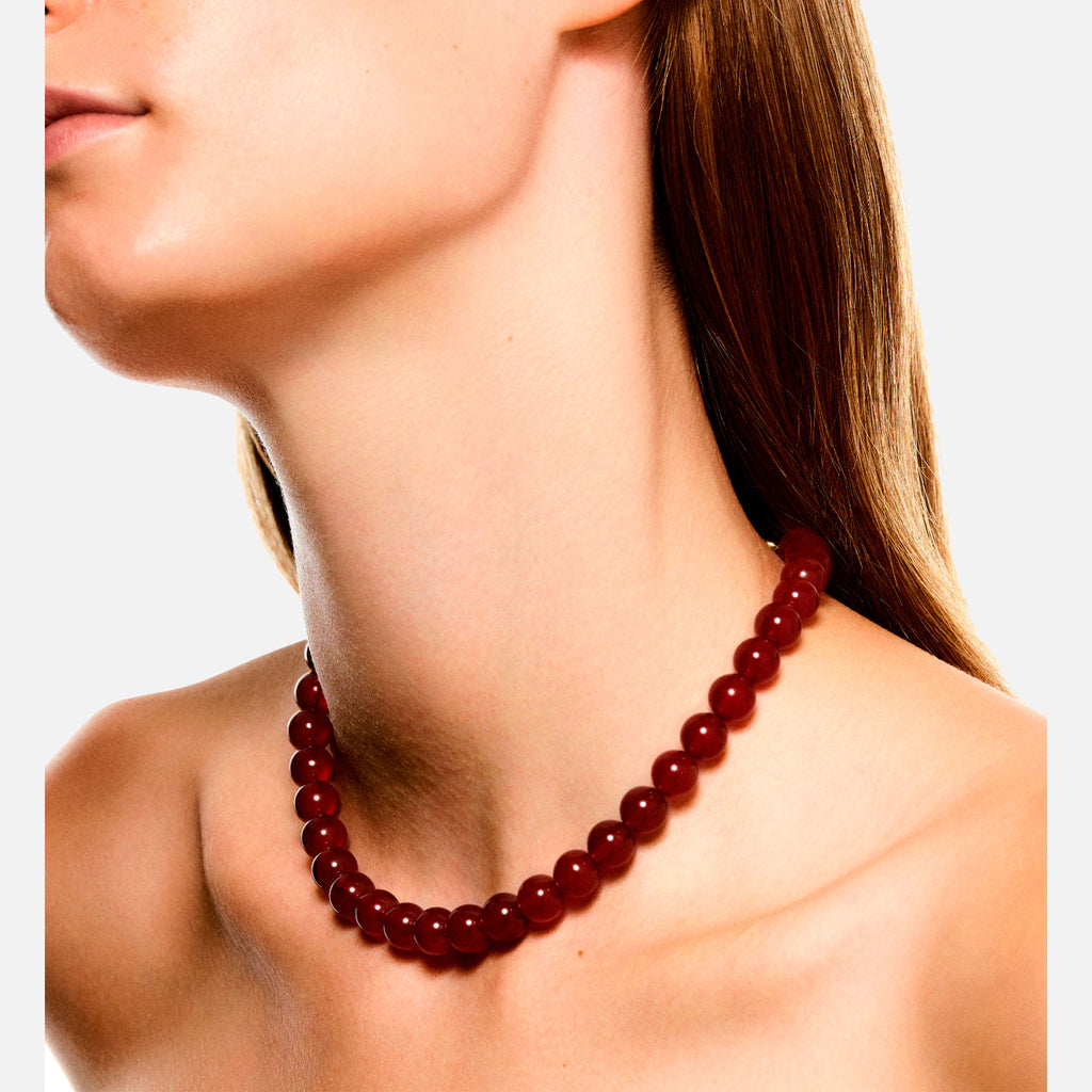 The Mary Necklace Red Carnelian