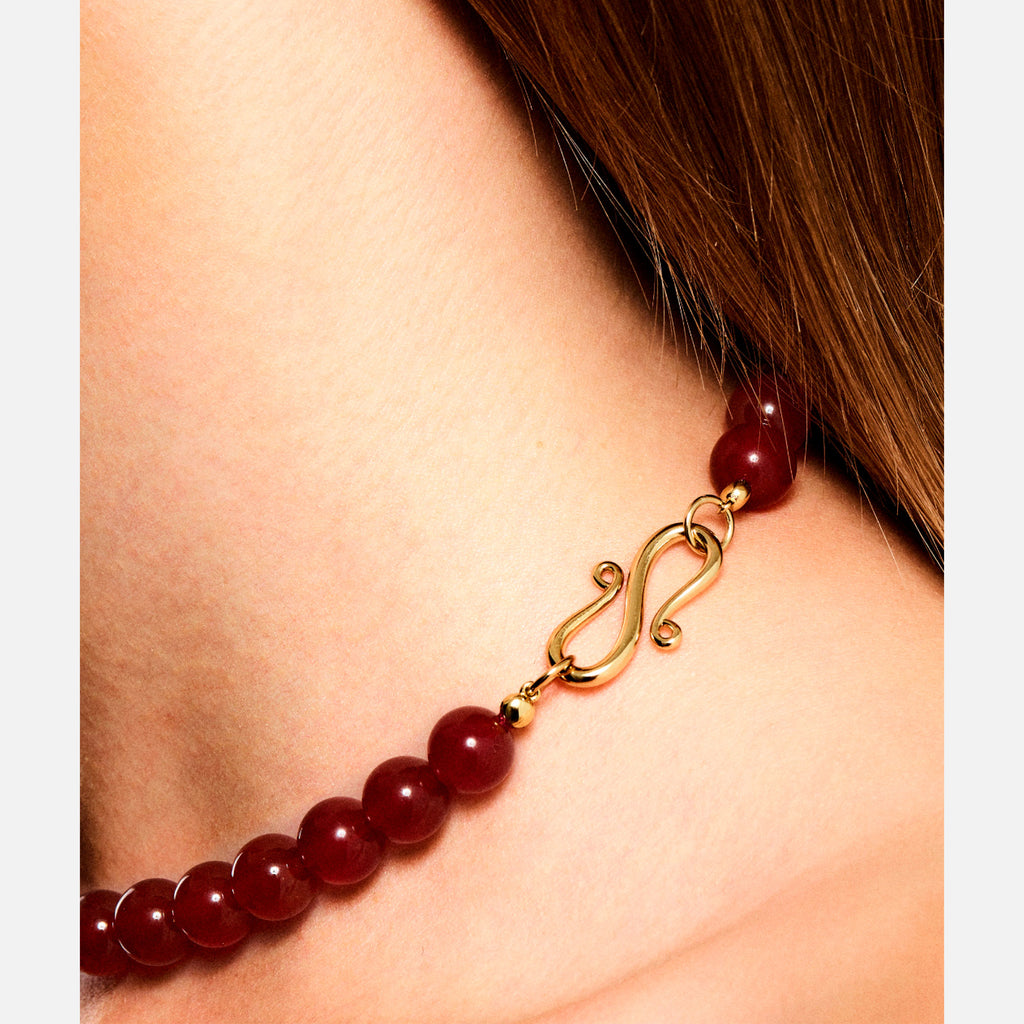 The Mary Necklace Red Carnelian