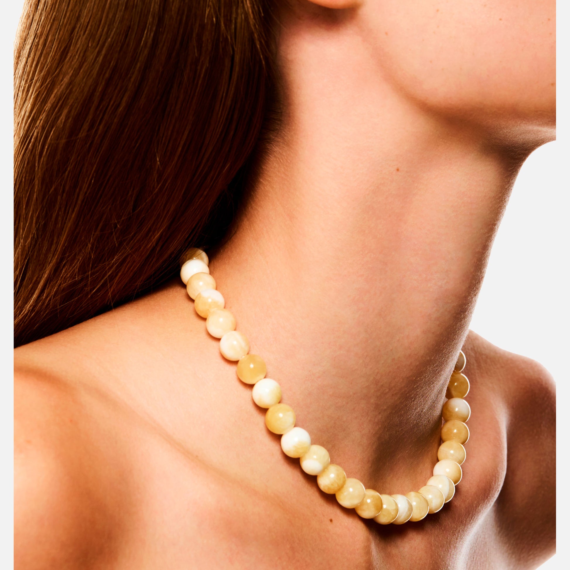 The Mary Necklace Beige Topaz